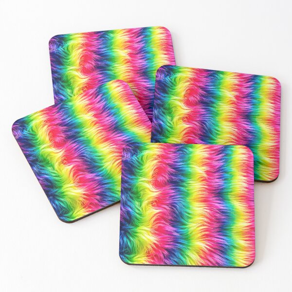 Item preview, Rainbow Fur Waves – Vibrant Psychedelic Fluffy Texture designed and sold by Kaleidoscope Print.