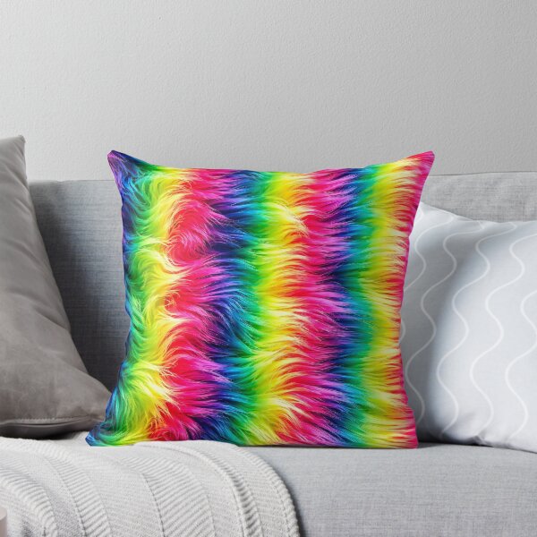 Item preview, Rainbow Fur Waves – Vibrant Psychedelic Fluffy Texture designed and sold by Kaleidoscope Print.