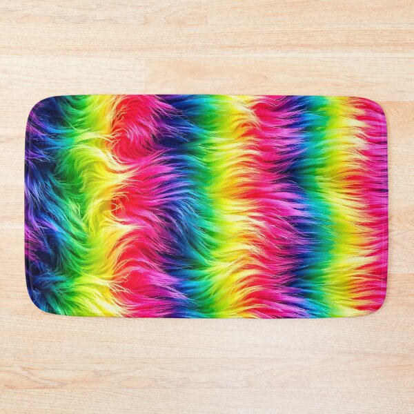 Item preview, Rainbow Fur Waves – Vibrant Psychedelic Fluffy Texture designed and sold by Kaleidoscope Print.