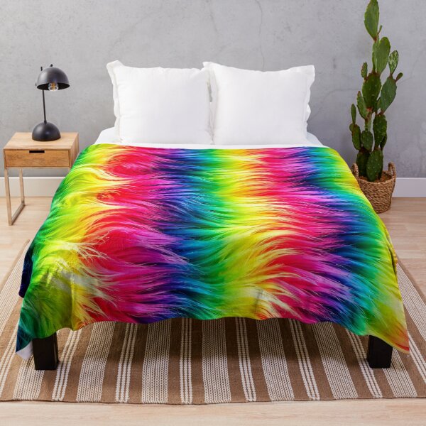 Item preview, Rainbow Fur Waves – Vibrant Psychedelic Fluffy Texture designed and sold by Kaleidoscope Print.