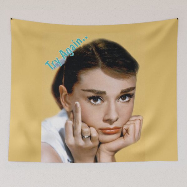 Item preview, Try Again - Audrey Hepburn Showing Middle Finger designed and sold by Vicky021.