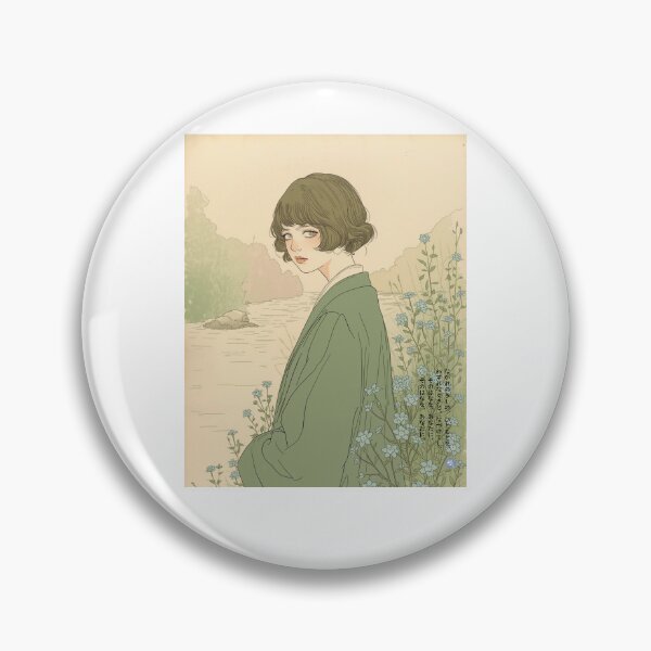 Item preview, FORGET-ME-NOT - Wasurenagusa Bijinga Japanese Kanji Art designed and sold by KanjiShokunin.