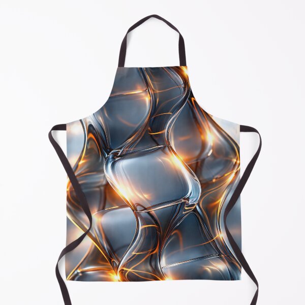 Item preview, Molten Glass Flow – Futuristic Amber Light Abstract designed and sold by Kaleidoscope Print.