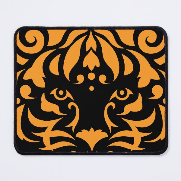 Item preview, Ornamental Orange Tiger Head Tribal Art Design designed and sold by Oblique21.