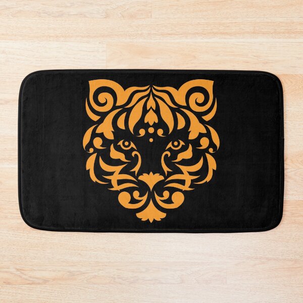 Item preview, Ornamental Orange Tiger Head Tribal Art Design designed and sold by Oblique21.