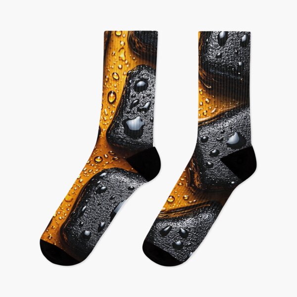 Item preview, Black Ice Cubes on Golden Glow – Luxury Abstract Macro designed and sold by Kaleidoscope Print.