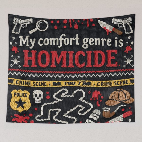 Item preview, My Comfort Genre is Homicide Knitting Pattern Design designed and sold by Mauswohn.