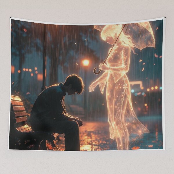 Item preview, Golden Rain – Ghost of My Heart designed and sold by PixelVibe782.