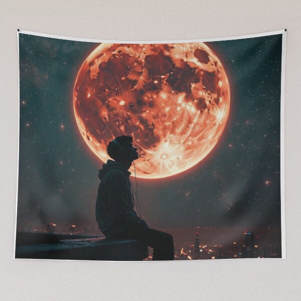 Item preview, Red Moon Reverie designed and sold by PixelVibe782.