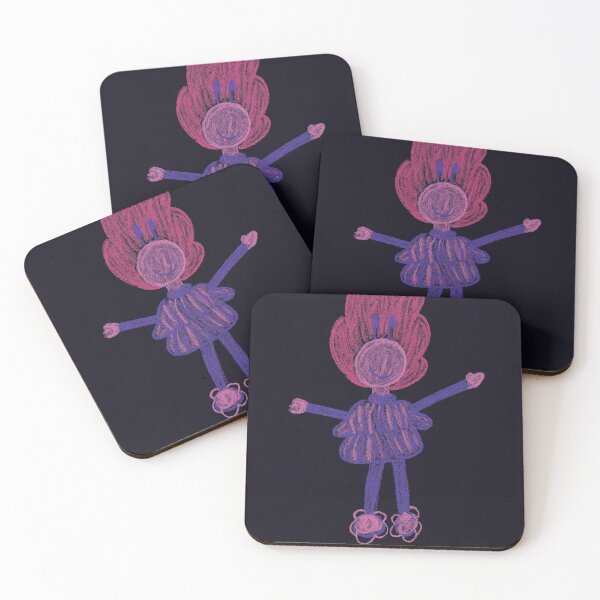 Item preview, Chalk Whimsy – Red-Haired Character on Black Paper designed and sold by LuxuryApparels.