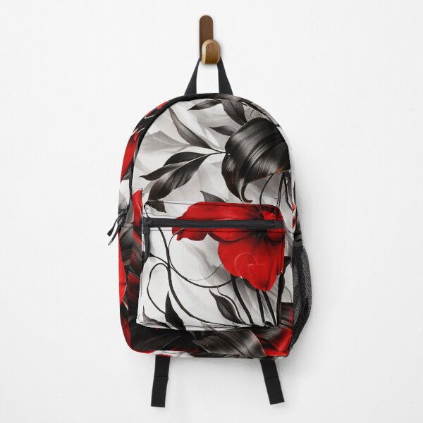 Item preview, Crimson & Onyx Blossoms – Red and Black Floral Pattern designed and sold by Kaleidoscope Print.