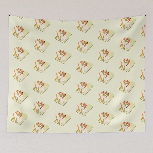 Item preview, Cozy Aesthetic Book with Tulips and Pen Art designed and sold by Akira Design Store.