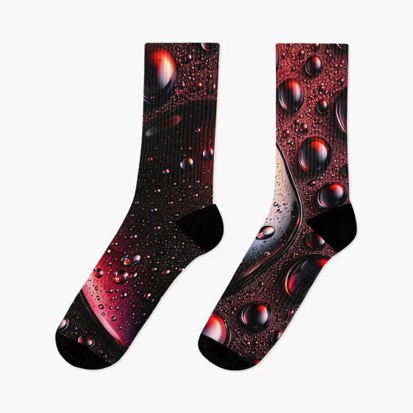 Item preview, Crimson Midnight Droplets – Dark Glass Bubble Macro Abstract designed and sold by Kaleidoscope Print.