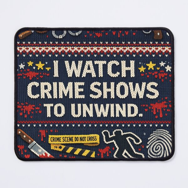 Item preview, I Watch Crime Shows To Unwind Knitting Pattern designed and sold by Mauswohn.