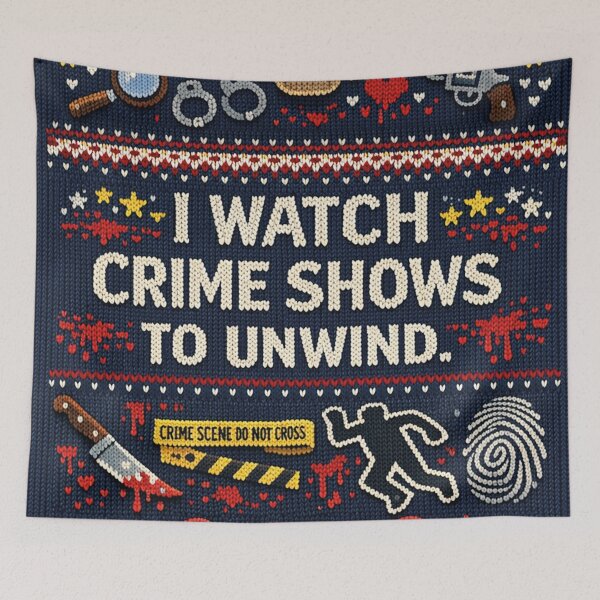 Item preview, I Watch Crime Shows To Unwind Knitting Pattern designed and sold by Mauswohn.