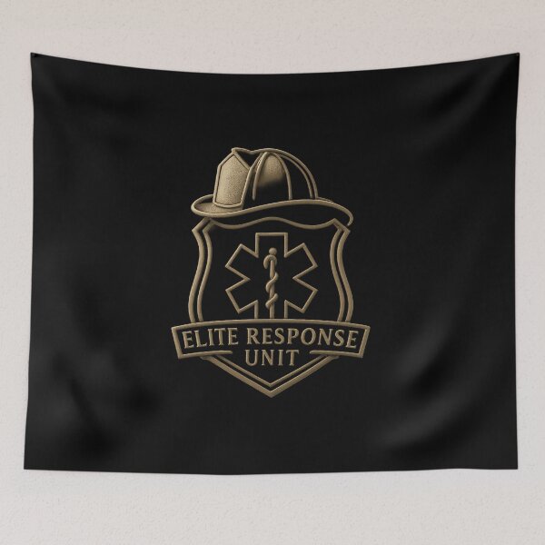 Item preview, Elite Response Unit Emblem - Black & Gold Emergency Badge Design designed and sold by MKreative Studio.