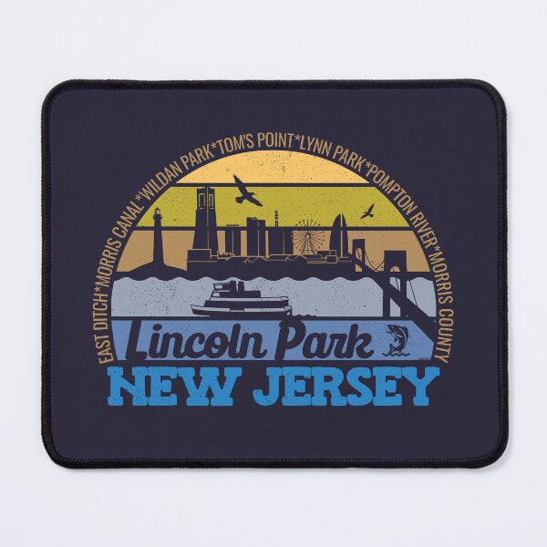 Item preview, Lincoln Park New Jersey Sunset Retro Vintage Local Pride Logo designed and sold by CRHPOD20.