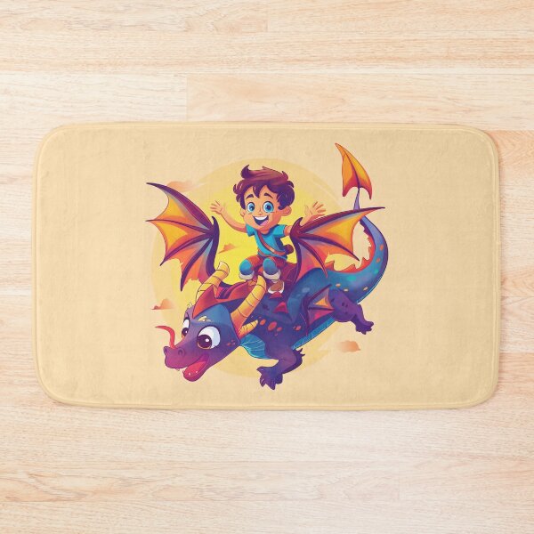 Item preview, Dragon Riding Boy designed and sold by bubblyrainbow.
