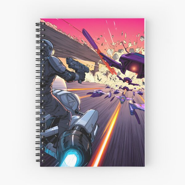 Item preview, Hoverbike Highway Chase - Retro Alien Pursuit Art Print designed and sold by ThePixelArchive.
