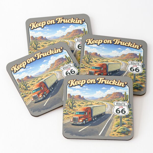 Item preview, Keep on Truckin' - Route 66, Trucker Lifestyle designed and sold by Myra365Art.