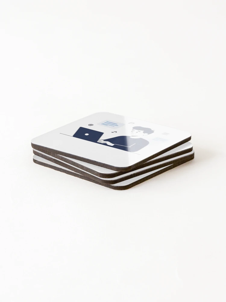 Thumbnail 4 of 5, Coasters (Set of 4), Programmer designed and sold by KurtByteStudio.