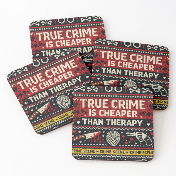 Item preview, True Crime Is Cheaper Than Therapy Knitted Picture designed and sold by Mauswohn.