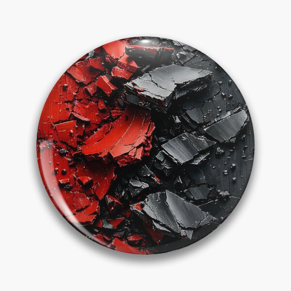 Item preview, Crimson & Black Shatter – Cracked Texture Abstract designed and sold by Kaleidoscope Print.