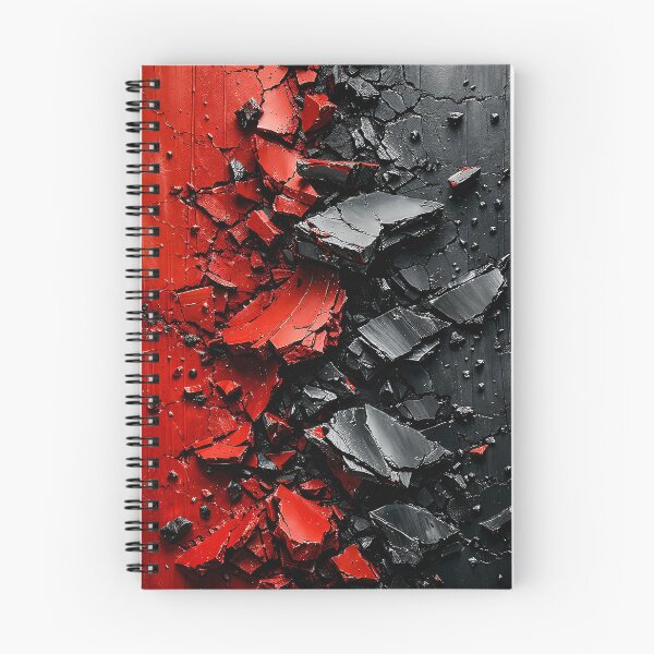 Item preview, Crimson & Black Shatter – Cracked Texture Abstract designed and sold by Kaleidoscope Print.