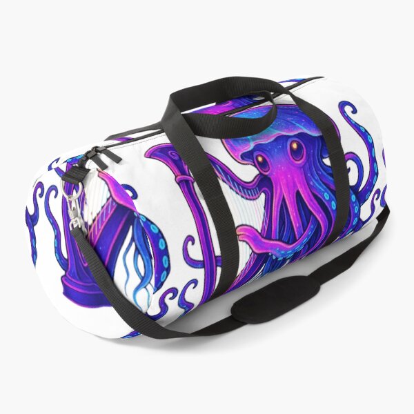 Item preview, Neon Jellyfish Harpist | Retro-Futuristic Synthwave Sea Music Print designed and sold by LuxuryApparels.