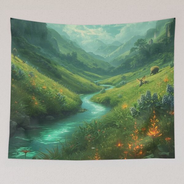 Item preview, Verdant Elysium: Enchanted Meadow of Light designed and sold by Whispers of Light✨.