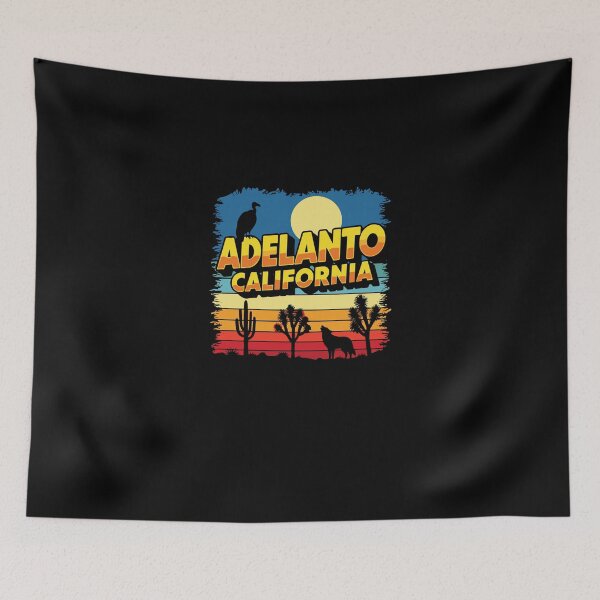 Item preview, Adelanto California CA Sunset Coyote Vulture Cactus Desert designed and sold by PopStars1993.