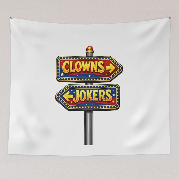 Item preview, Retro Clowns & Jokers This Way That Way Direction Sign  designed and sold by AmazingViews.