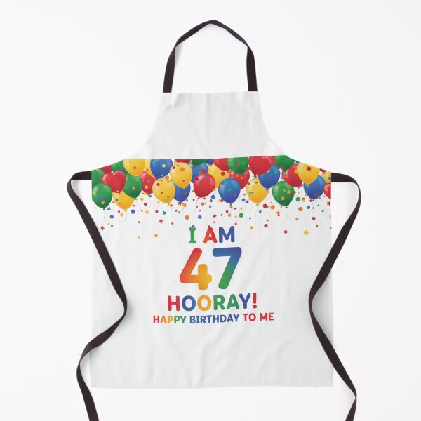 Item preview, I am 47 Hooray! Happy Birthday to Me - Tag My Shirt designed and sold by Tag My Shirt - Clothing Made to Be Written On..