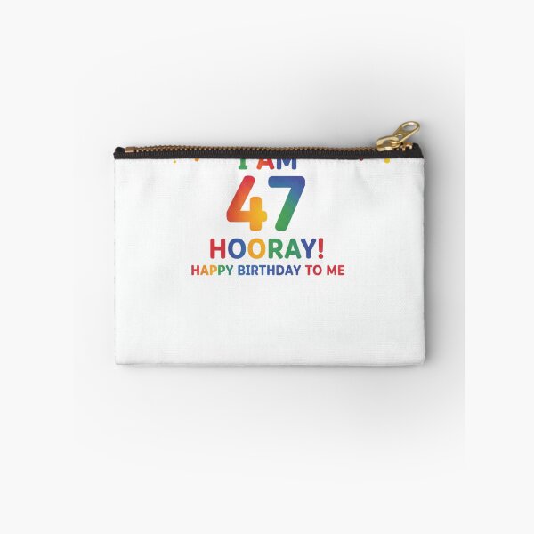 Item preview, I am 47 Hooray! Happy Birthday to Me - Tag My Shirt designed and sold by Tag My Shirt - Clothing Made to Be Written On..