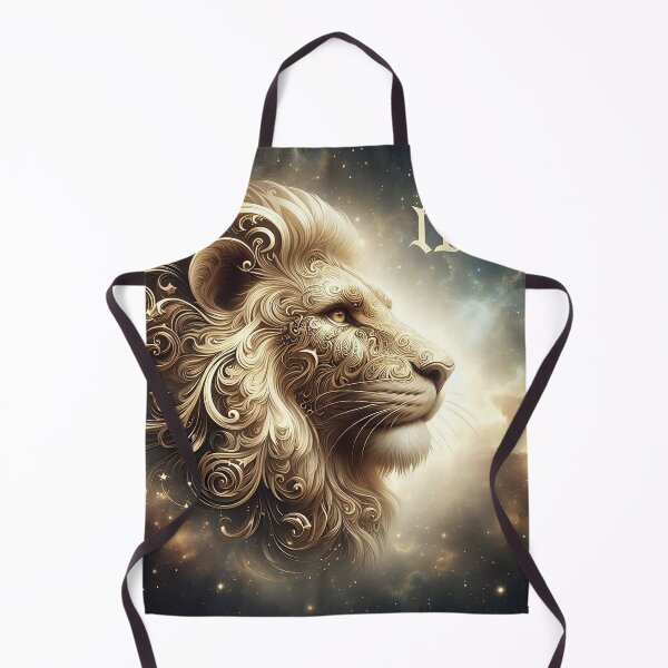 Item preview, Majestic Golden Lion Mystic Cosmic Portrait designed and sold by Zodiac Celestial Art.