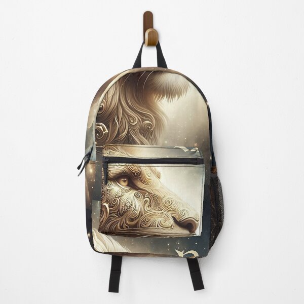 Item preview, Majestic Golden Lion Mystic Cosmic Portrait designed and sold by Zodiac Celestial Art.