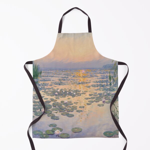 Item preview, Impressionist Lily Pond at Sunset | Monet Inspired Water Garden Wall Art designed and sold by Tamas Das.