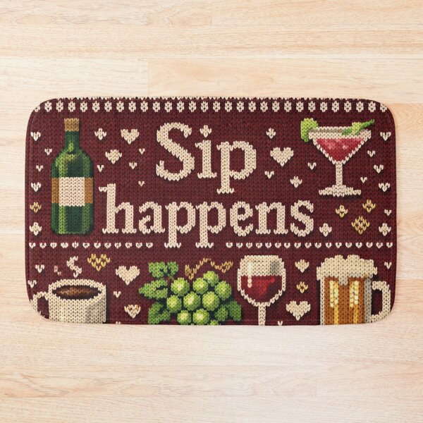 Item preview, Sip Happens Fun Drink Knitting Pattern Design designed and sold by Mauswohn.