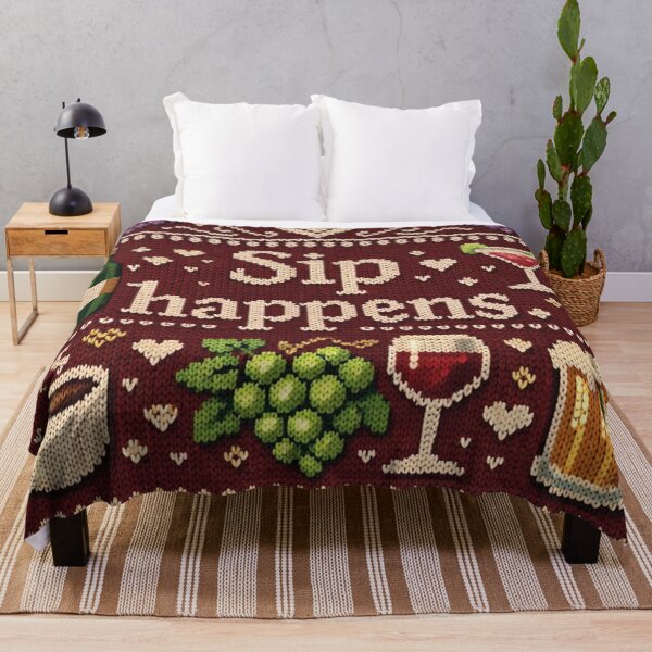 Item preview, Sip Happens Fun Drink Knitting Pattern Design designed and sold by Mauswohn.