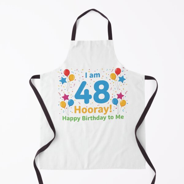Item preview, I am 48 Hooray! Happy Birthday to Me - Tag My Shirt designed and sold by Tag My Shirt - Clothing Made to Be Written On..