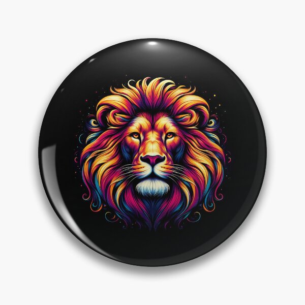 Item preview, Vibrant artistic lion illustration with a colorful mane, showcasing creativity and majestic beauty. designed and sold by beast-net.