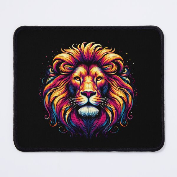 Item preview, Vibrant artistic lion illustration with a colorful mane, showcasing creativity and majestic beauty. designed and sold by beast-net.