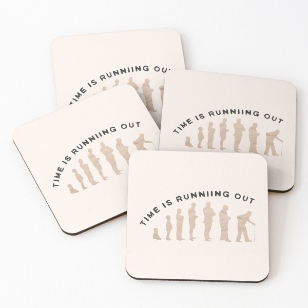 Item preview, Time Is Running Out Life Cycle Silhouette Minimalist Motivational Art designed and sold by Miniature Store.
