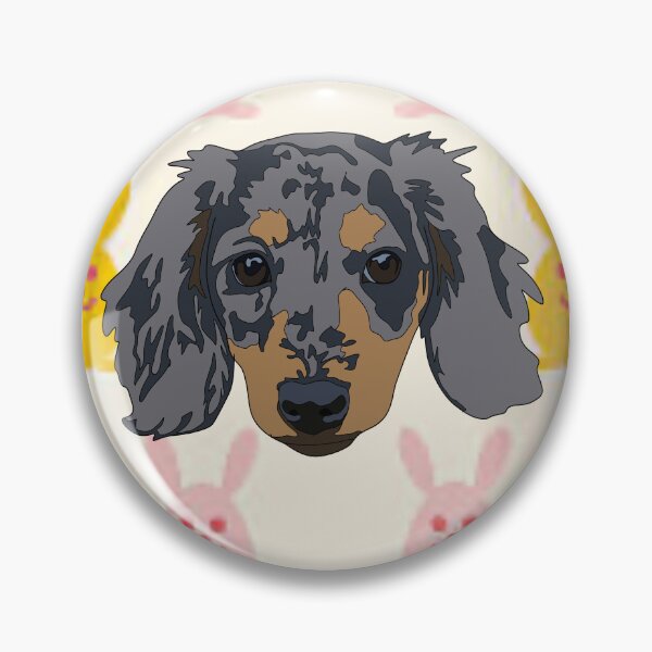 Item preview, Easter pattern Merle Dashund  designed and sold by LeahcarsArt.