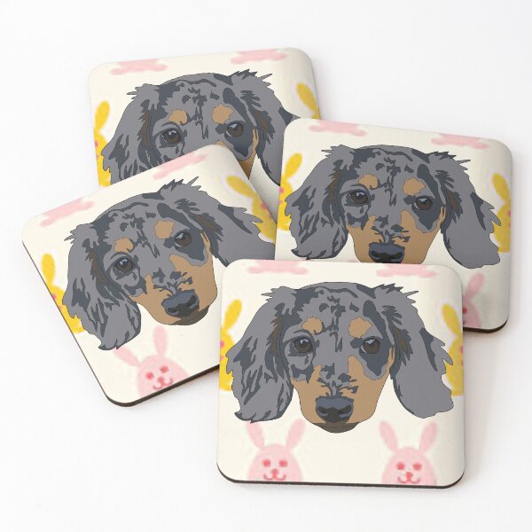 Item preview, Easter pattern Merle Dashund  designed and sold by LeahcarsArt.
