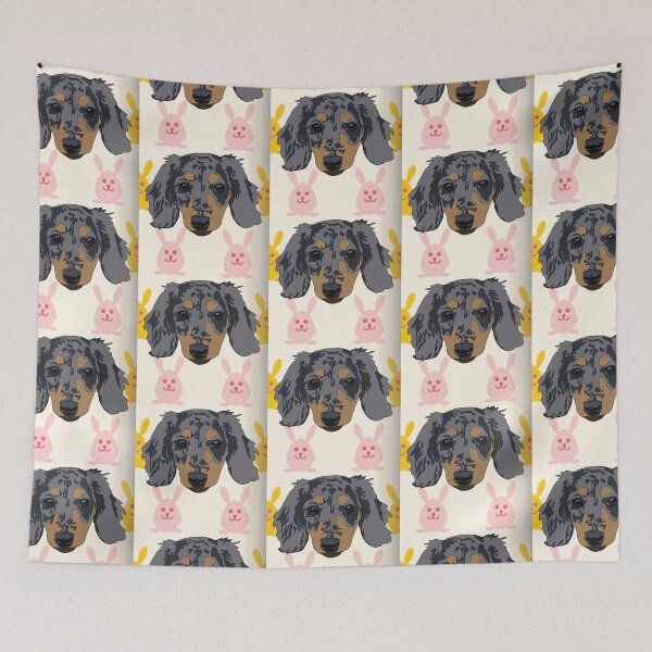 Item preview, Easter pattern Merle Dashund  designed and sold by LeahcarsArt.