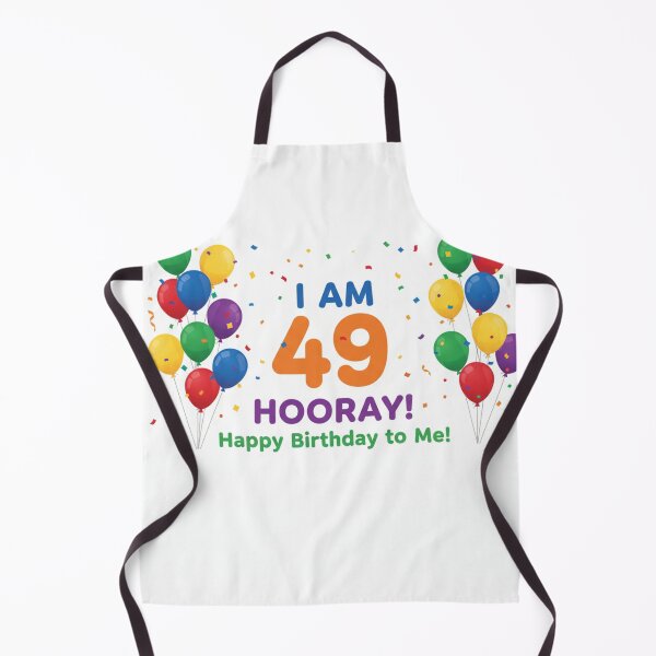 Item preview, I am 49 Hooray! Happy Birthday to Me - Tag My Shirt designed and sold by Tag My Shirt - Clothing Made to Be Written On..