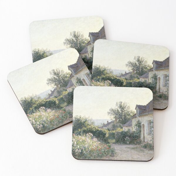 Item preview, Dreamy Rural Backyard Scene, Impressionist Meadow & Cottage Wall Art designed and sold by BlareBlare.
