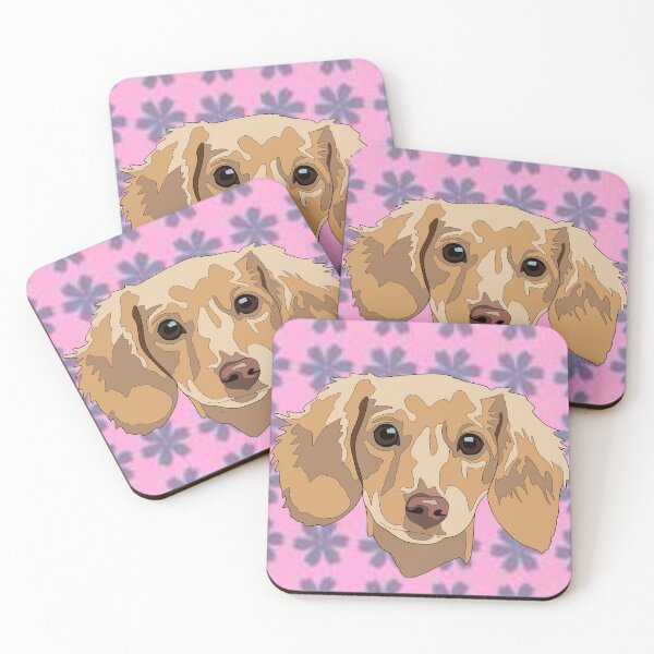 Item preview, Floral pattern Dashund  designed and sold by LeahcarsArt.