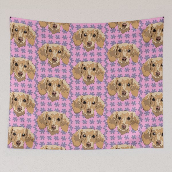 Item preview, Floral pattern Dashund  designed and sold by LeahcarsArt.